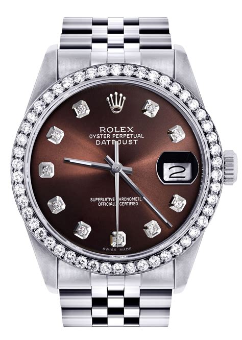 Rolex Datejust Chocolate Dial Roman Numerals 